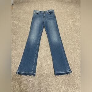 Principle Denim Innovators Crush Jeans Boot Leg Raw Hem Womens sz 29x32